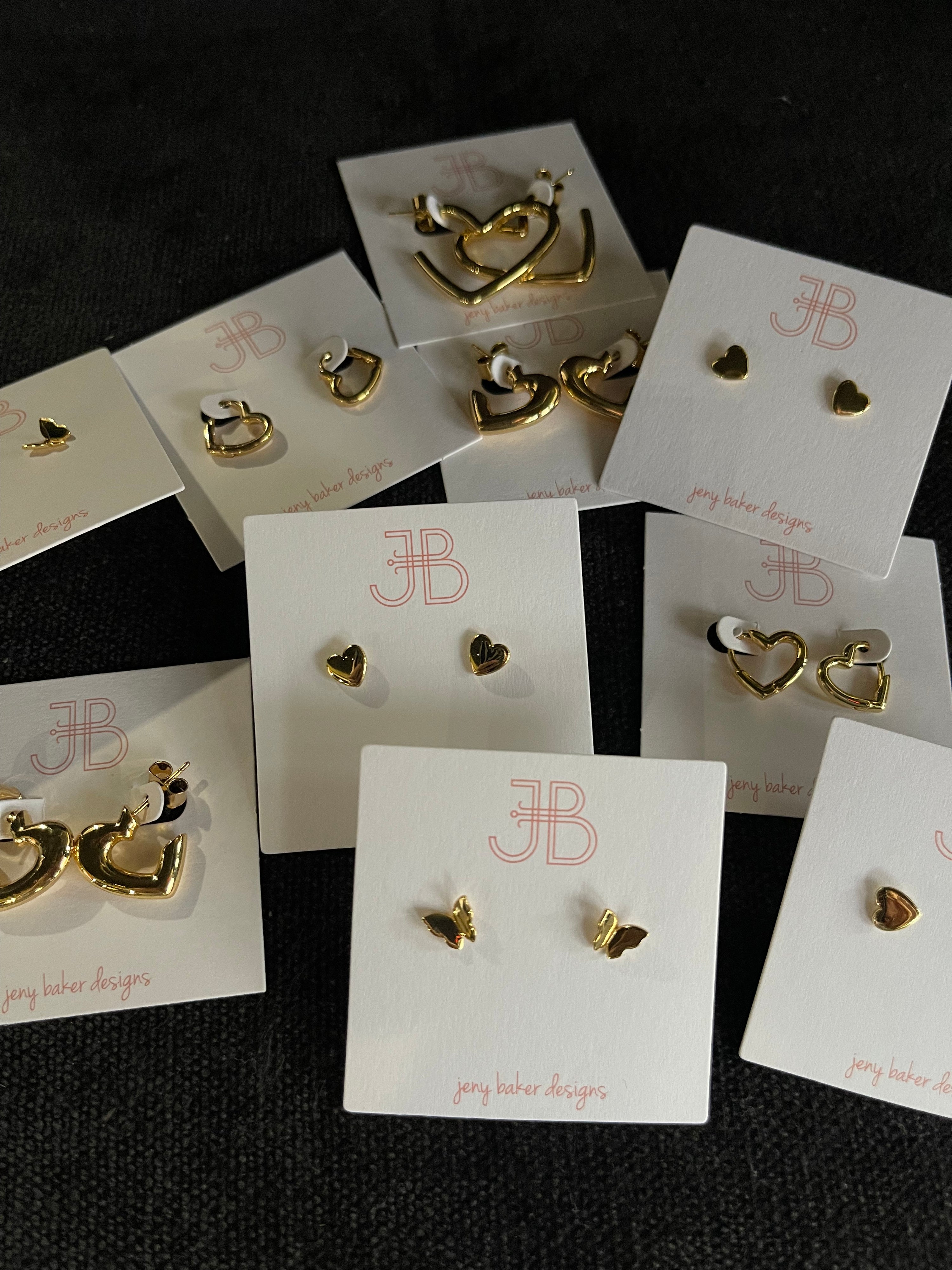 gold love earring collection