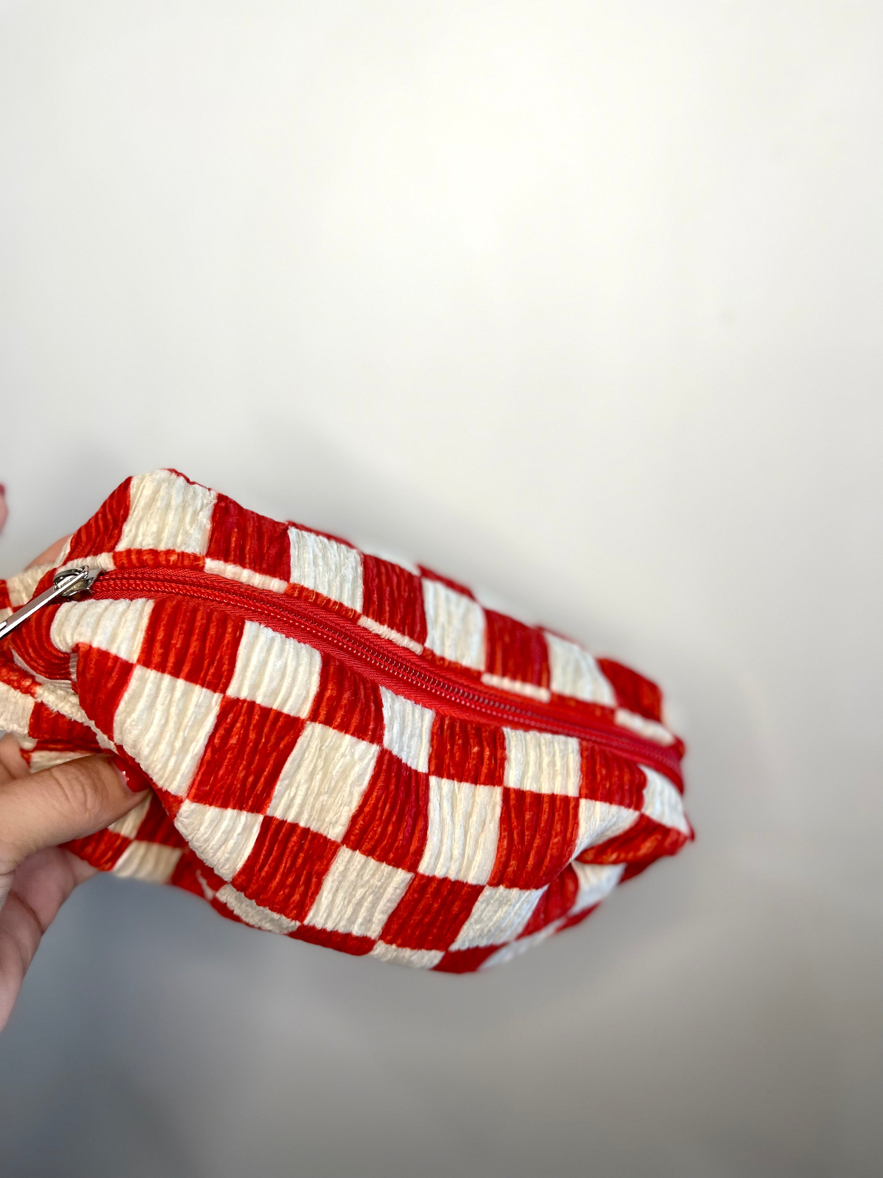 Vintage Red Checkered Bag